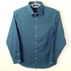 Banana Republic Teal Patterned Button Down Shirt